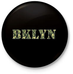 printfashion BKLYN - Kitűző, hűtőmágnes - Fekete (4379226)