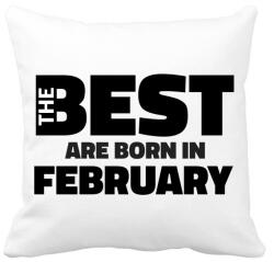printfashion The Best are born in february - Párnahuzat, Díszpárnahuzat - Fehér (5424114)