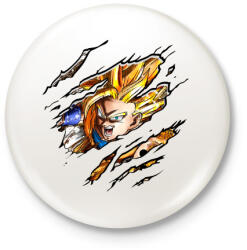 printfashion Dragon Ball Fighter - Kitűző, hűtőmágnes - Fehér (3089986)