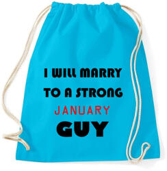 printfashion Egy erős januári pasihoz fogok hozzá menni - Sportzsák, Tornazsák - Surf blue (1366898)