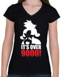 printfashion 9000-es szint felett! - Női V-nyakú póló - Fekete (290424)