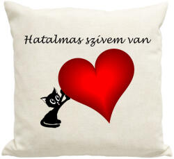 printfashion Hatalmas szívem van - Párnahuzat, Díszpárnahuzat - Lenvászon (13905801)