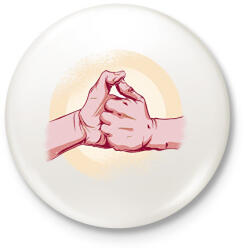 printfashion Paraszt nintendó - Kitűző, hűtőmágnes - Fehér (9445237)