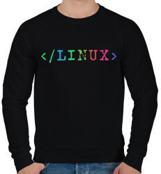 printfashion Linux RGB - Férfi pulóver - Fekete (3531853)