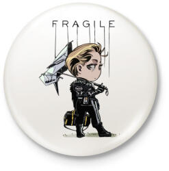 printfashion DS Fragile - Kitűző, hűtőmágnes - Fehér (3082569)