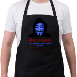printfashion im a not hacker-anonimus - Kötény - Fekete (4934805)