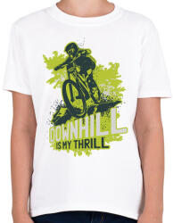 printfashion Downhill - Gyerek póló - Fehér (4103275)