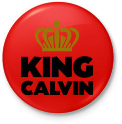 printfashion King calvin - Kitűző, hűtőmágnes - Piros (3628338)