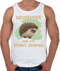 printfashion Hedgehogs are my spirit animal - Férfi atléta - Fehér (7094009)