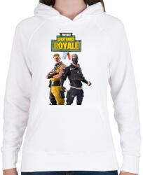 printfashion Cabbie& Verge dupla dinamit - Női kapucnis pulóver - Fehér (2430613)