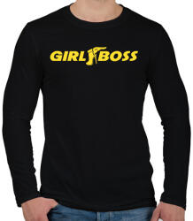 printfashion Girl Boss - Férfi hosszú ujjú póló - Fekete (1052311)
