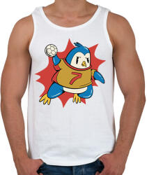 printfashion Kézilabdás pingvin - Férfi atléta - Fehér (11761246)