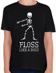 printfashion Floss like a Boss - Gyerek póló - Fekete (1301940)