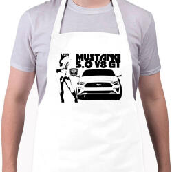 printfashion Mustang 5.0 V8 GT - Kötény - Fehér (13318471)