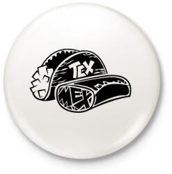 printfashion Tex-Mex - Kitűző, hűtőmágnes - Fehér (3084000)