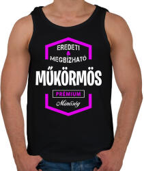 printfashion Műkörmös prémium minőség - Férfi atléta - Fekete (1432580)