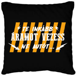 printfashion Áramot vezess - Párnahuzat, Díszpárnahuzat - Fekete (7522488)