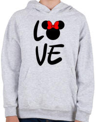 printfashion Love Minnie - Gyerek kapucnis pulóver - Sport szürke (722384)