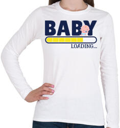 printfashion Baba érkezik - Női hosszú ujjú póló - Fehér (6278331)