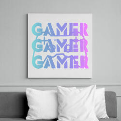 printfashion Gamer - Vászonkép - Fehér (6637870)