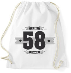 printfashion b-day-58-dark-lightgrey - Sportzsák, Tornazsák - Fehér (513630)