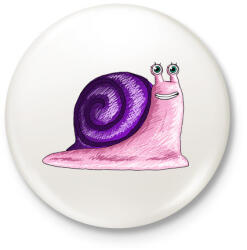 printfashion csigabiga-001 - Kitűző, hűtőmágnes - Fehér (3088008)