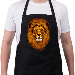 printfashion Oroszlán - Kötény - Fekete (13746720)