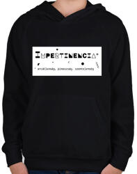 printfashion Impertinencia - Gyerek kapucnis pulóver - Fekete (6397732)