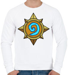 printfashion Hearthstone - Férfi pulóver - Fehér (1754673)