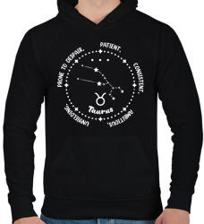 printfashion Bika tulajdonságok - Férfi kapucnis pulóver - Fekete (8527492)