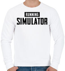 printfashion Running simulator - Férfi pulóver - Fehér (2317907)