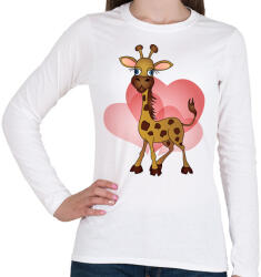 printfashion Zsiráf - Női hosszú ujjú póló - Fehér (1145895)