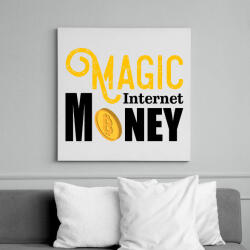 printfashion Magic-internet-money - Vászonkép - Fehér (6639850)