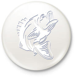 printfashion Hal/Fish - Kitűző, hűtőmágnes - Fehér (11121171)