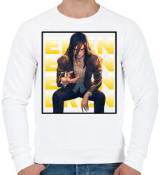 printfashion Eren Yeager minta (AOT) - Férfi pulóver - Fehér (11892981)