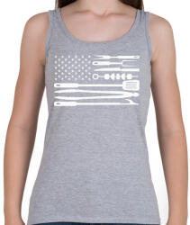 printfashion Amerikai életmód grill zászló - Női atléta - Sport szürke (11117586)