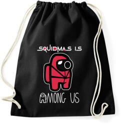 printfashion SquidMas is Among Us - Sportzsák, Tornazsák - Fekete (5699807)