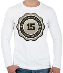printfashion 15 - Férfi hosszú ujjú póló - Fehér (7236703)