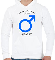 printfashion Legénybúcsú PCS - Férfi kapucnis pulóver - Fehér (5182591)