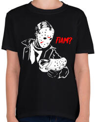 printfashion Jason Voorhees - Gyerek póló - Fekete (3621439)