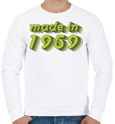 printfashion made-in-1959-green-grey - Férfi pulóver - Fehér (482557)