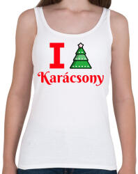 printfashion I love Karácsony - Női atléta - Fehér (9548628)