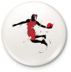 printfashion Basketball girls - Kitűző, hűtőmágnes - Fehér (3088769)