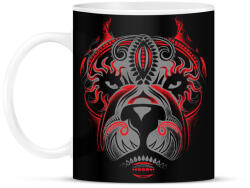 printfashion Pitbull tetkó - Bögre - Fekete (1026470)