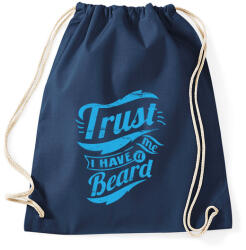 printfashion Bízz bennem, van szakállam - Sportzsák, Tornazsák - Sötétkék (46451)