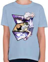 printfashion Killua montázs - Gyerek póló - Világoskék (7208697)
