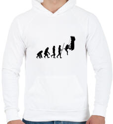 printfashion Hiking Evolution - Férfi kapucnis pulóver - Fehér (1640463)