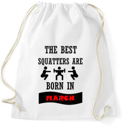 printfashion A legjobb guggolók márciusban születnek - Sportzsák, Tornazsák - Fehér (1264764)