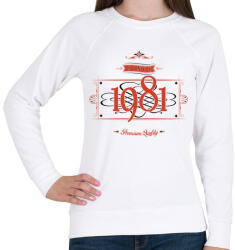 printfashion since-1981-red-black - Női pulóver - Fehér (530351)