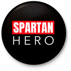 printfashion SPARTAN HERO - Kitűző, hűtőmágnes - Fekete (11440764)